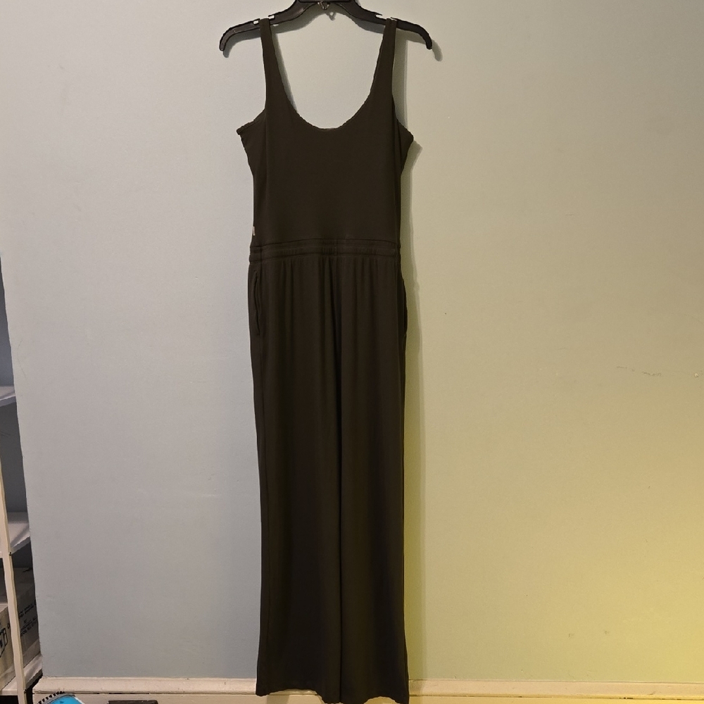 Vuori Pose Scoop Rib-knit Jumpsuit Sz Medium Kale - Picture 4 of 7